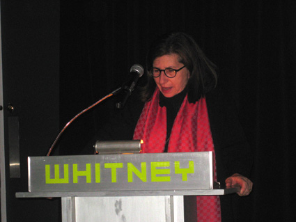 Joan Simon at opening