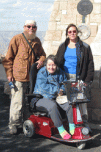 Adrienne Blaché-Channing, Bob Channing and Alison McMahan at the Grand Canyon