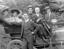 Herbert, Alice and friend in car