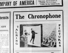 Chronophone newspaper ad
