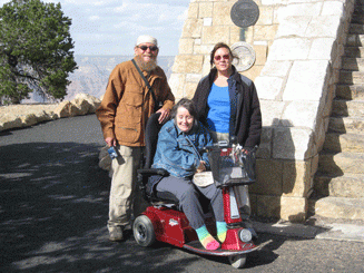 Adrienne Blaché-Channing, Bob Channing and Alison McMahan at the Grand Canyon