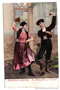 La Malagueña y el torero postcard